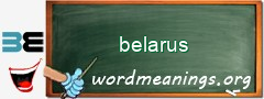 WordMeaning blackboard for belarus